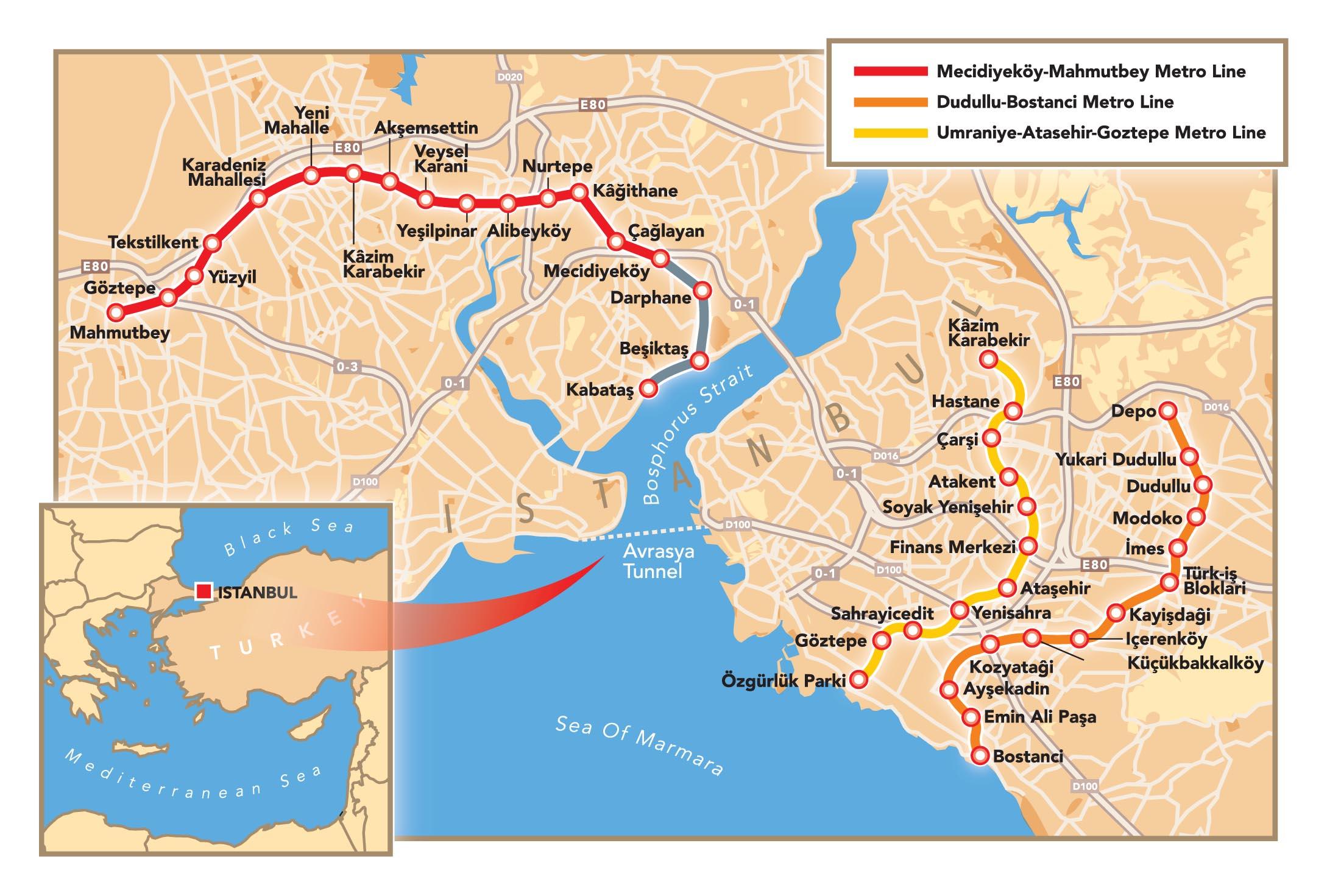 Карта метро турции стамбул