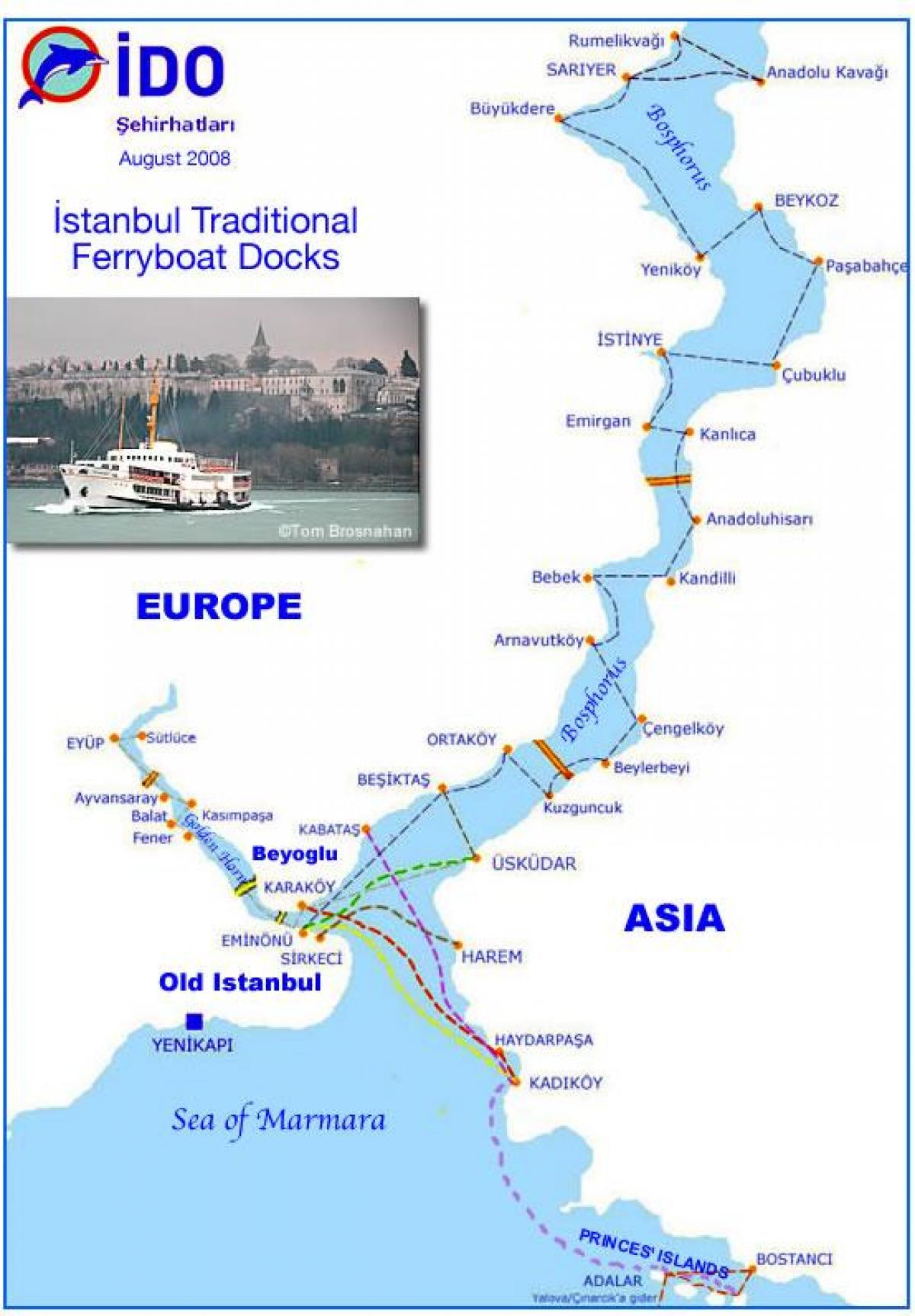 Карта паромы стамбул
