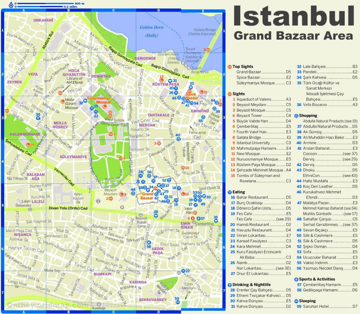 Стамбул базар карте