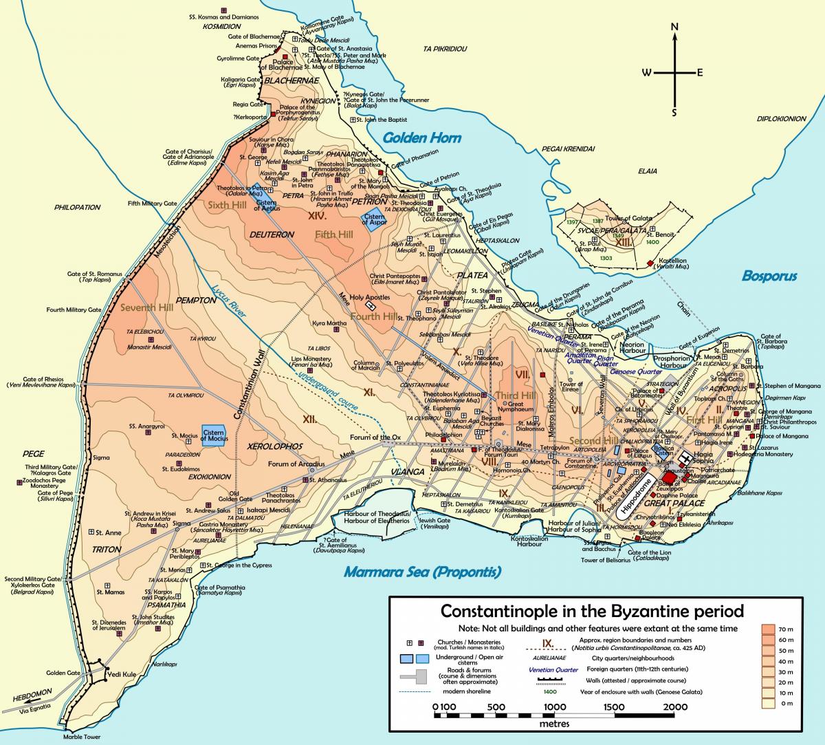 Константинополь на карте