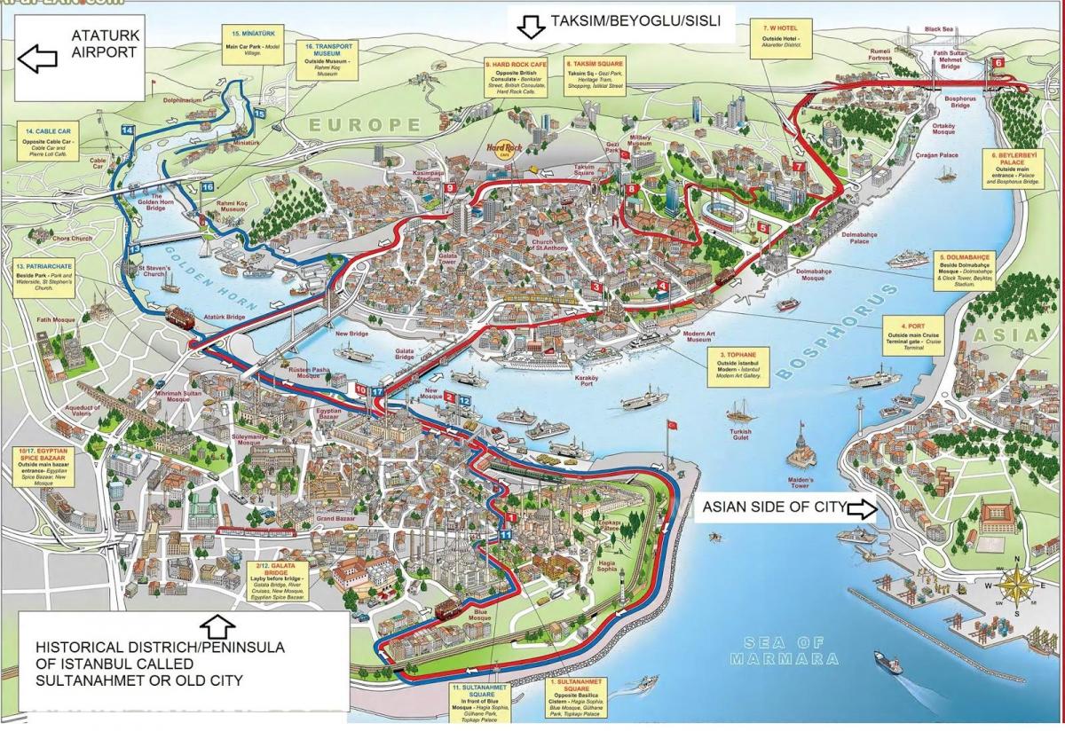 карта Стамбула 3д 