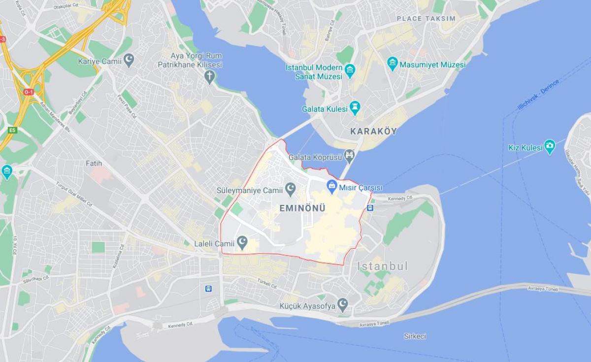 карта Эминеню Стамбул