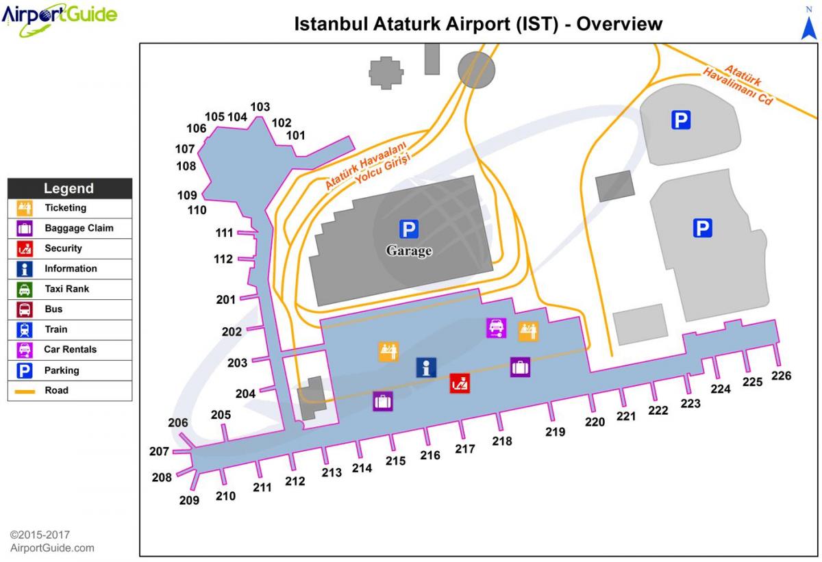 Ататюрк аэропорт транзита карте
