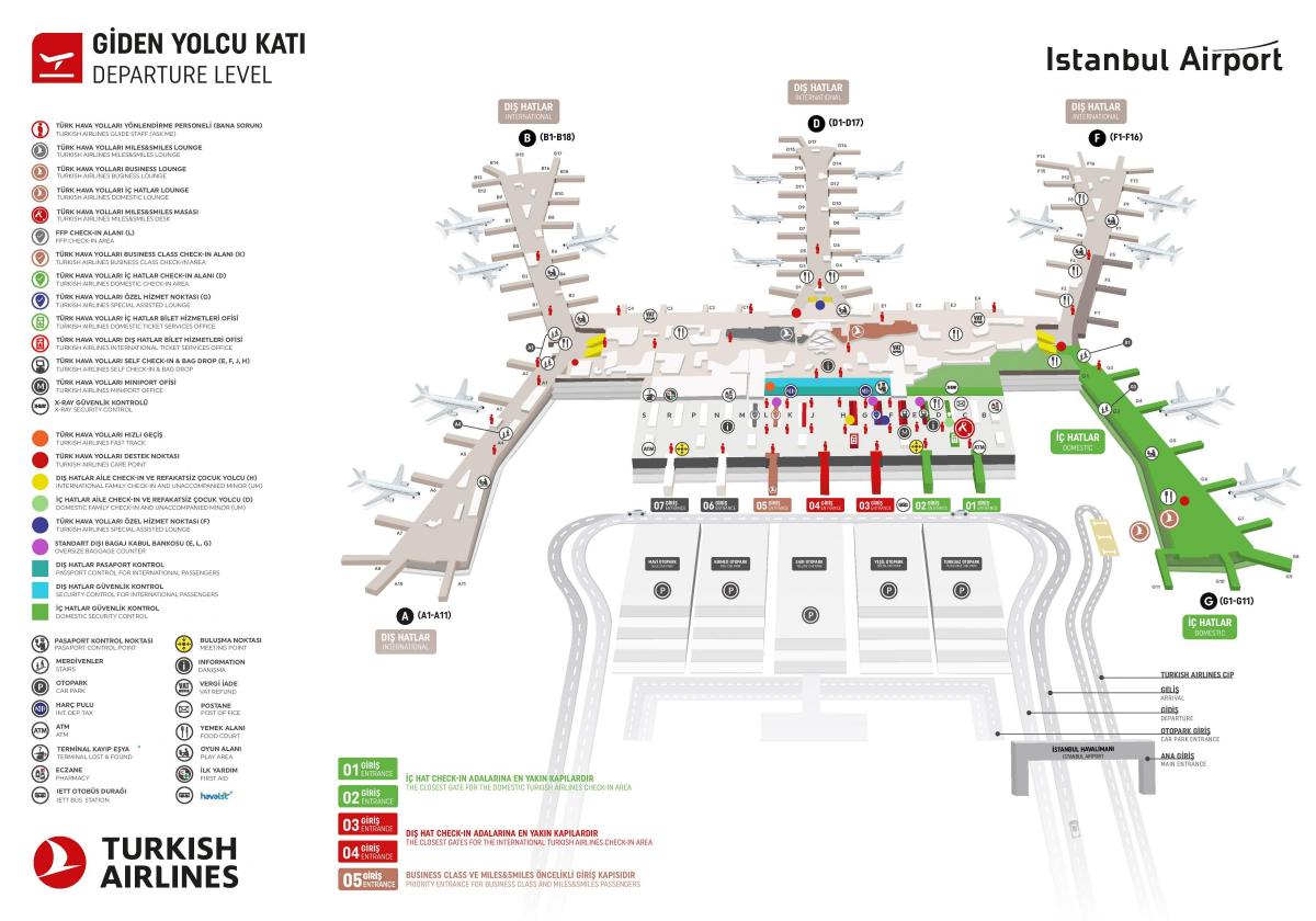 карту аэропорта Стамбула