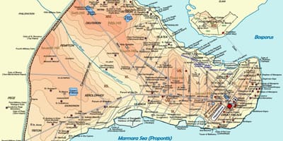 Константинополь на карте
