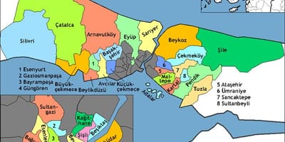 Стамбул регионам карте