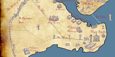 Карта Константинополя 1453