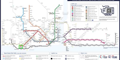 Карта метрополитена аэропорта Ататюрк 
