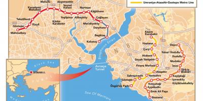 Карта Стамбула тоннель