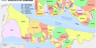 Стамбул кварталы карте