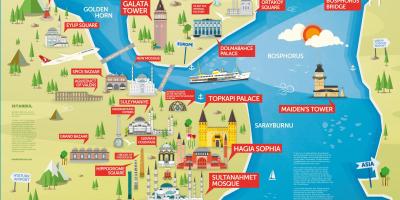 Стамбул мест для посещения карте